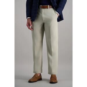 NWT Haggar Cool 18 Flat Front Classic Fit 38W x 32L Hidden Expandable Waistband